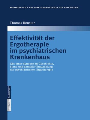 cover image of Effektivität der Ergotherapie im psychiatrischen Krankenhaus